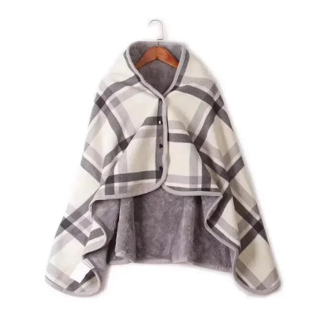 Wearable Plaid Fleece Blanket